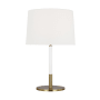 Visual Comfort Monroe 27" Tall LED Buffet Table Lamp Burnished Brass / Gloss White