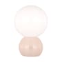 Visual Comfort Suki 8" Tall LED Rechargeable Table Lamp with Milk Glass Shade Blush