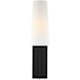 Visual Comfort Blocco 53" Tall Column Floor Lamp with Linen Shade Midnight Black