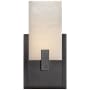 Visual Comfort Covet 11" Short Clip Bath Sconce with Alabaster Shade by Kelly Wearstler Bronze