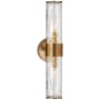 Visual Comfort Liaison 21" Medium Sconce with Crackle Glass by Kelly Wearstler Antique-Burnished Brass