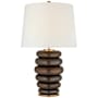 Visual Comfort Phoebe 30" Tall Cordless LED Vase Table Lamp Crystal Bronze / Linen