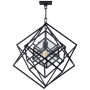 Visual Comfort Cubist 22" Cage Style Chandelier by Kelly Wearstler Aged Iron