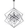 Visual Comfort Cubist 45" Cage Style Chandelier by Kelly Wearstler Aged Iron