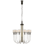 Visual Comfort Reverie 29" Medium Chandelier with Clear Ribbed Glass by Kelly Wearstler Clear Ribbed Glass / Bronze
