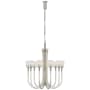 Visual Comfort Reverie 29" Medium Chandelier with Clear Ribbed Glass by Kelly Wearstler Clear Ribbed Glass / Polished Nickel