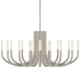 Visual Comfort Rousseau 50" Wide LED Crystal Chandelier Polished Nickel