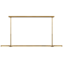 Visual Comfort Axis 60" Wide LED Linear Pendant Antique-Burnished Brass