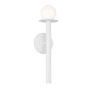 Visual Comfort Nodes 17" Tall Bathroom Sconce with Milk Glass Shade Matte White