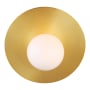 Visual Comfort Nodes 8" Tall Bathroom Sconce with Milk Glass Shade Burnished Brass