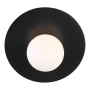 Visual Comfort Nodes 8" Tall Bathroom Sconce with Milk Glass Shade Midnight Black