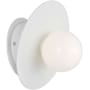 Visual Comfort Nodes 8" Tall Bathroom Sconce with Milk Glass Shade Matte White