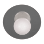 Visual Comfort Nodes 8" Tall Bathroom Sconce with Milk Glass Shade Polished Nickel