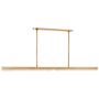 Visual Comfort Linea 60" Wide LED Linear Chandelier Hand Rubbed Antique Brass