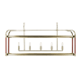 Visual Comfort Hadley 5 Light 49" Wide Linear Chandelier Time Worn Brass