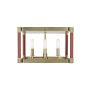 Visual Comfort Hadley 4 Light 15" Wide Flush Mount Ceiling Fixture Time Worn Brass