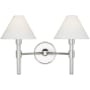 Visual Comfort Robert 2 Light 19" Wide Vanity Light Polished Nickel