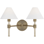 Visual Comfort Robert 2 Light 19" Wide Vanity Light Time Worn Brass