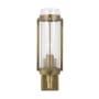 Visual Comfort Flynn 11" Tall Bathroom Sconce Time Worn Brass