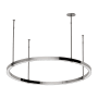 Visual Comfort Stagger 30" Wide Ring Chandelier Polished Stainless Steel