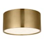 Visual Comfort Dola 10" Wide LED Flush Mount Drum Ceiling Fixture Hand-Rubbed Antique Brass