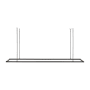 Visual Comfort Stagger 84" Wide Uplight Linear Chandelier Nightshade Black