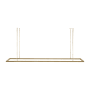 Visual Comfort Stagger 84" Wide Uplight Linear Chandelier Natural Brass