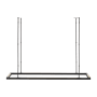 Visual Comfort Stagger 50" Wide Linear Chandelier Nightshade Black