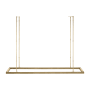 Visual Comfort Stagger 50" Wide Linear Chandelier Natural Brass