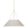 Visual Comfort Corinne 5 Light 44" Wide Pendant Soft Brass / White Wicker