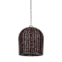 Visual Comfort Nancy 19" Wide Pendant Polished Nickel / Espresso Wicker