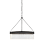 Visual Comfort Menil 27" Wide LED Ring Chandelier Bronze / Crystal Rods