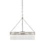Visual Comfort Menil 27" Wide LED Ring Chandelier Polished Nickel / Crystal Rods