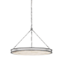 Visual Comfort Matthew 30" Wide LED Ring Chandelier Polished Nickel / Alabaster