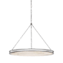 Visual Comfort Matthew 40" Wide LED Ring Chandelier Polished Nickel / Alabaster