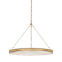 Visual Comfort Matthew 40" Wide LED Ring Chandelier Soft Brass / Alabaster