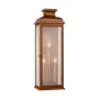 Visual Comfort Pediment 3 Light 24" Tall Outdoor Wall Sconce Natural Copper