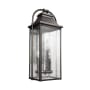 Visual Comfort Wellsworth 3 Light 18" Tall Outdoor Wall Sconce Antique Bronze
