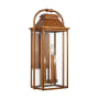 Visual Comfort Wellsworth 3 Light 23" Tall Outdoor Wall Sconce Natural Copper