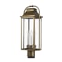 Visual Comfort Wellsworth 3 Light 21" Tall Post Light Painted Distressed Brass