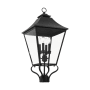Visual Comfort Galena 4 Light 29" Tall Post Light Textured Black