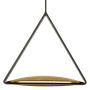 Visual Comfort Cymbal 22" Wide LED Pendant Dark Bronze / Natural Brass