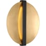 Visual Comfort Cymbal 22" Tall LED Bathroom Sconce Dark Bronze / Natural Brass