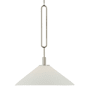 Visual Comfort Argo 19" Wide Pendant with Porcelain Bisque Shade Polished Nickel