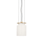 Visual Comfort Elias 9" Wide Mini Pendant Antique-Burnished Brass / White Glass
