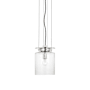 Visual Comfort Elias 9" Wide Mini Pendant Polished Nickel / Clear Glass