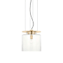 Visual Comfort Elias 13" Wide Pendant Antique-Burnished Brass / Clear Glass
