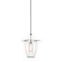 Visual Comfort Ovalle 13" Wide Pendant Bronze / Clear Glass