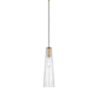 Visual Comfort Osvaldo 5" Wide Mini Pendant Antique-Burnished Brass / Clear Glass