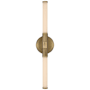 Visual Comfort Barrett 2 Light 21" Tall LED Bathroom Sconce Natural Brass